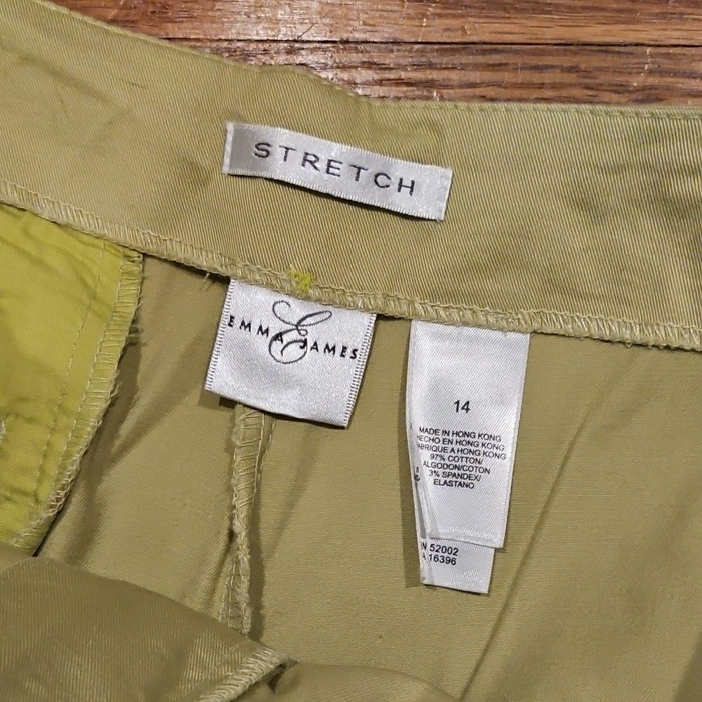 Emma James Women's Olive Green Stretch Pants - Picture 2 of 3